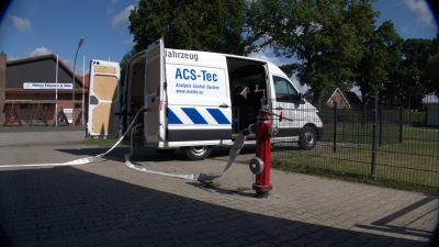 Test der ACS Hydrantenspühlung